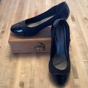 Marbella Black Ballet Comfort Height Heel Pumps 8.5